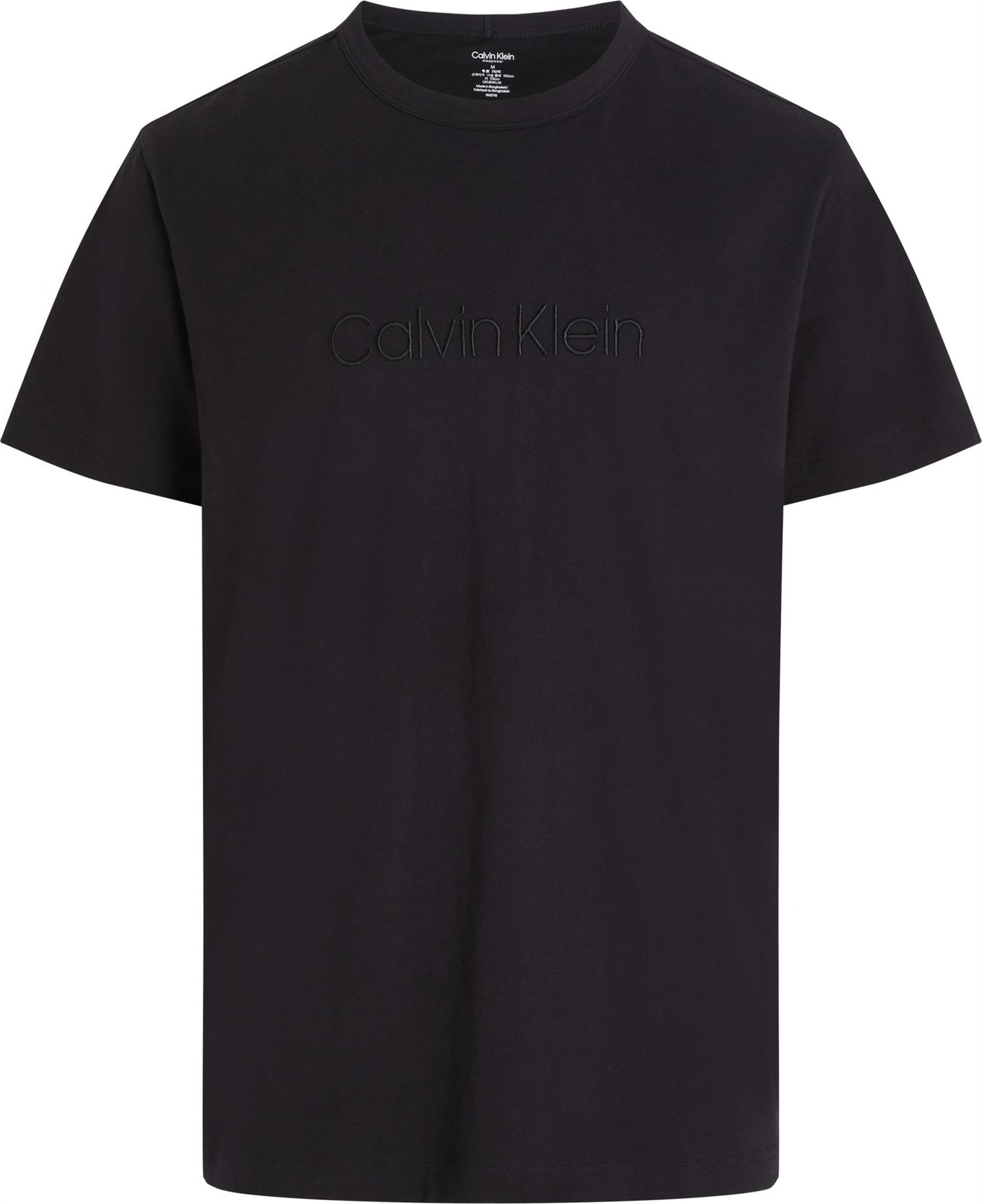 Crew neck tee ss black logo black