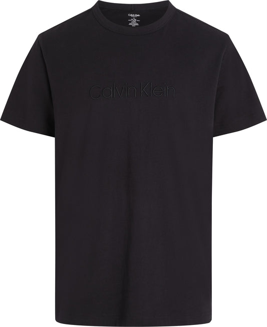 Crew neck tee ss black logo black