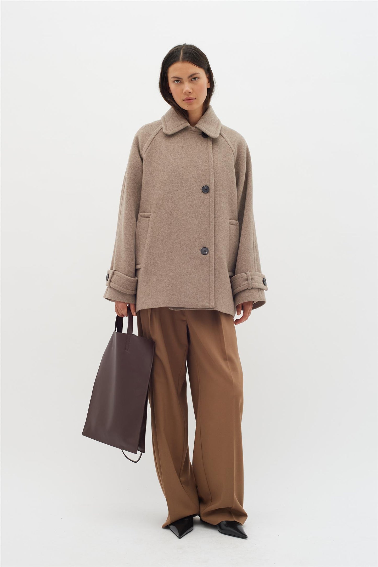 Thora Minona Coat Sandy Grey mel