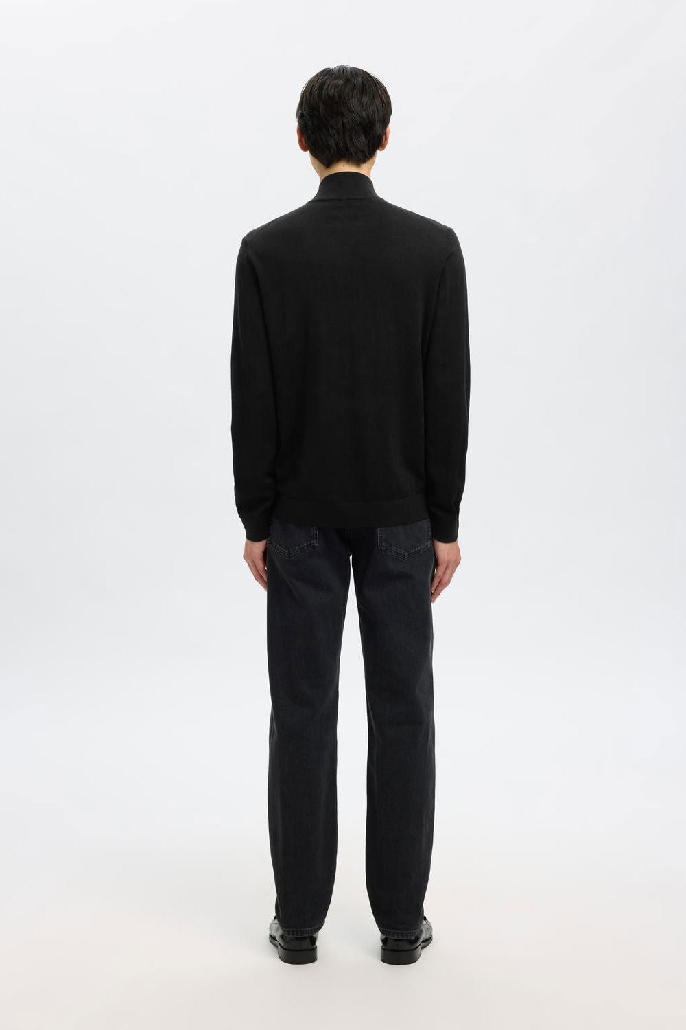 Slmtray Ls Knit Merino Half Zip Noos