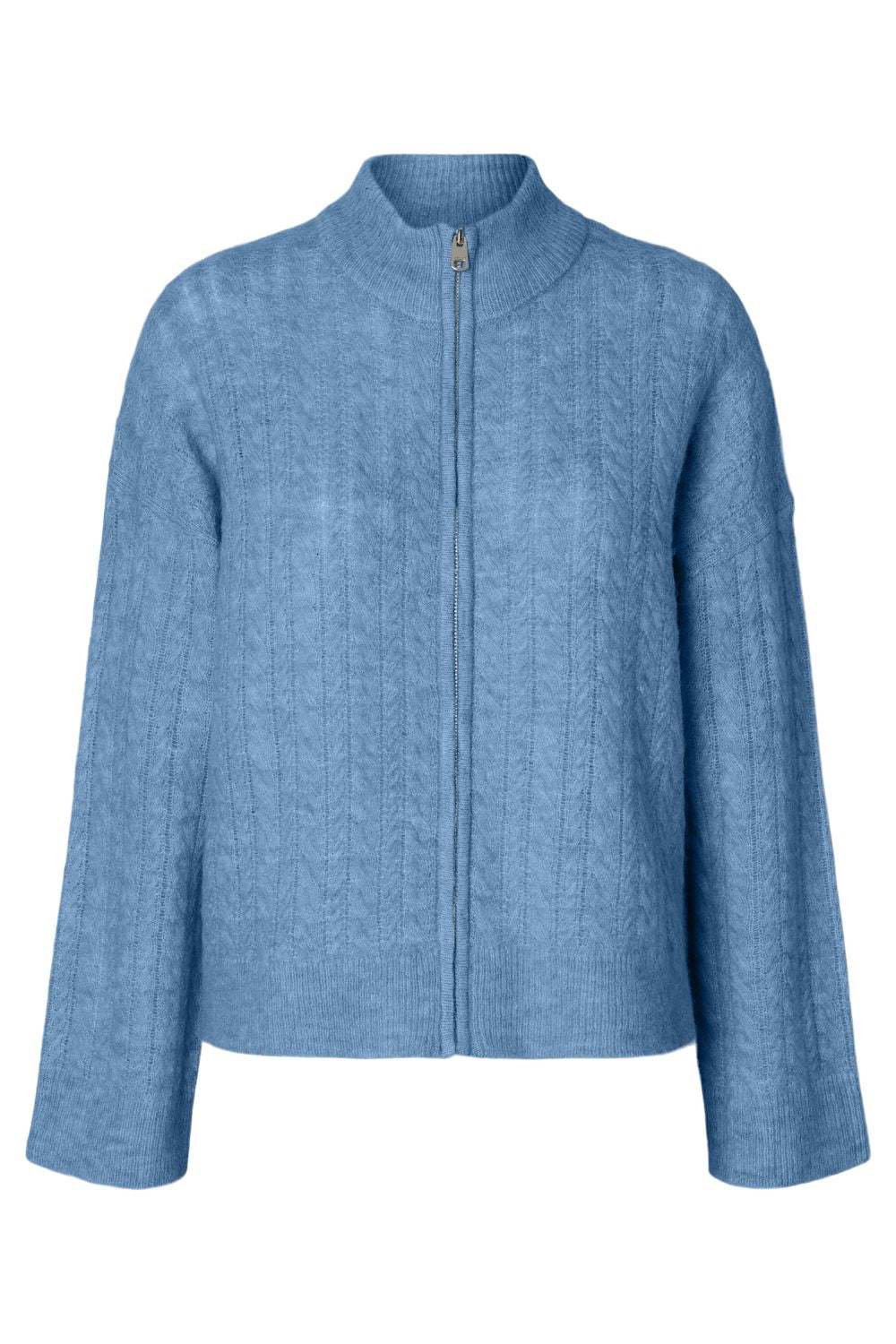 Slwlulu Cable Ls Knit Zipper Cardigan