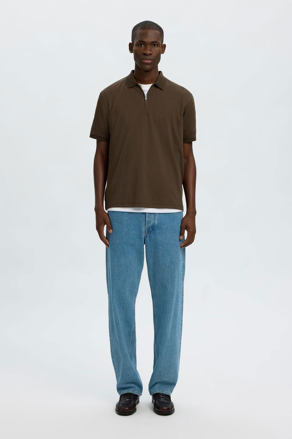 Slmfave Zip Ss Polo Noos