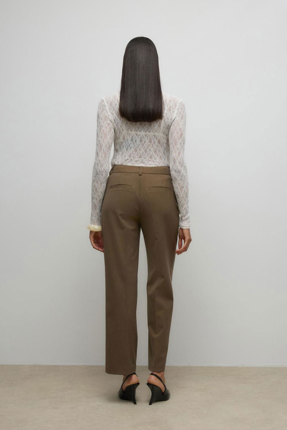 Awtessy Ls O-Neck Lace Top Noos