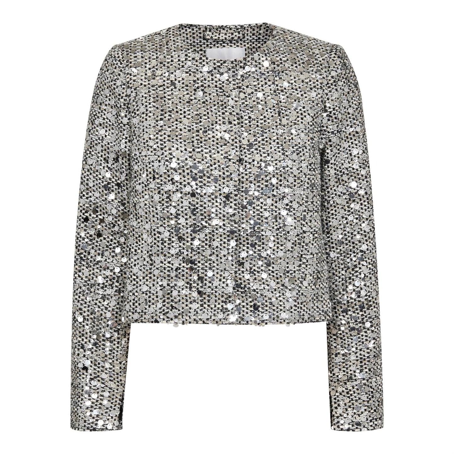 Boucle Sequin Coctail Jacket White Black