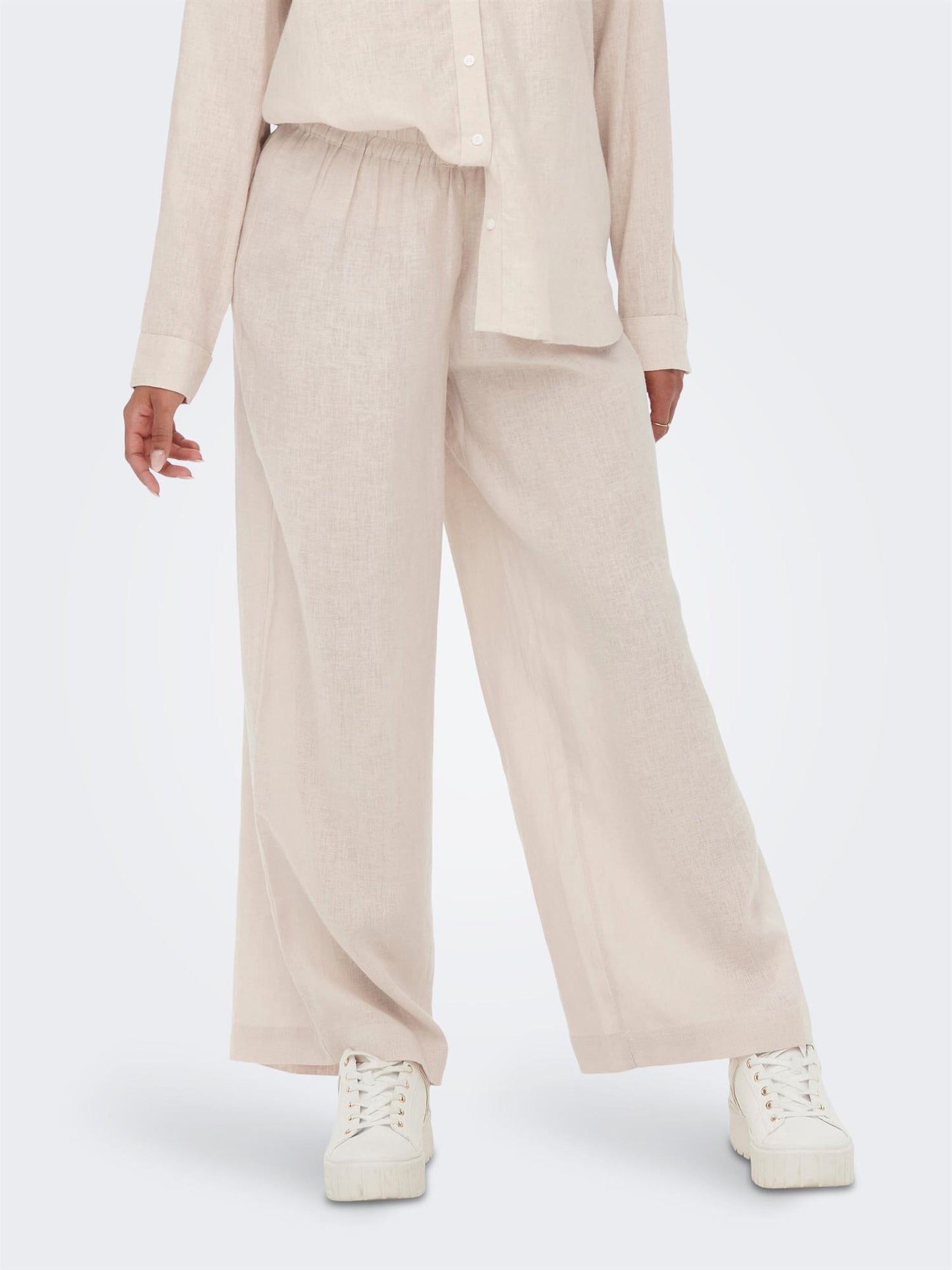 ONLTokyo linen blend pant Moonbeam