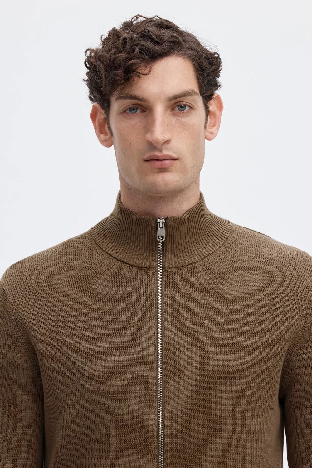 Slmdane Ls Knit Reg Struc Full Zip Noos