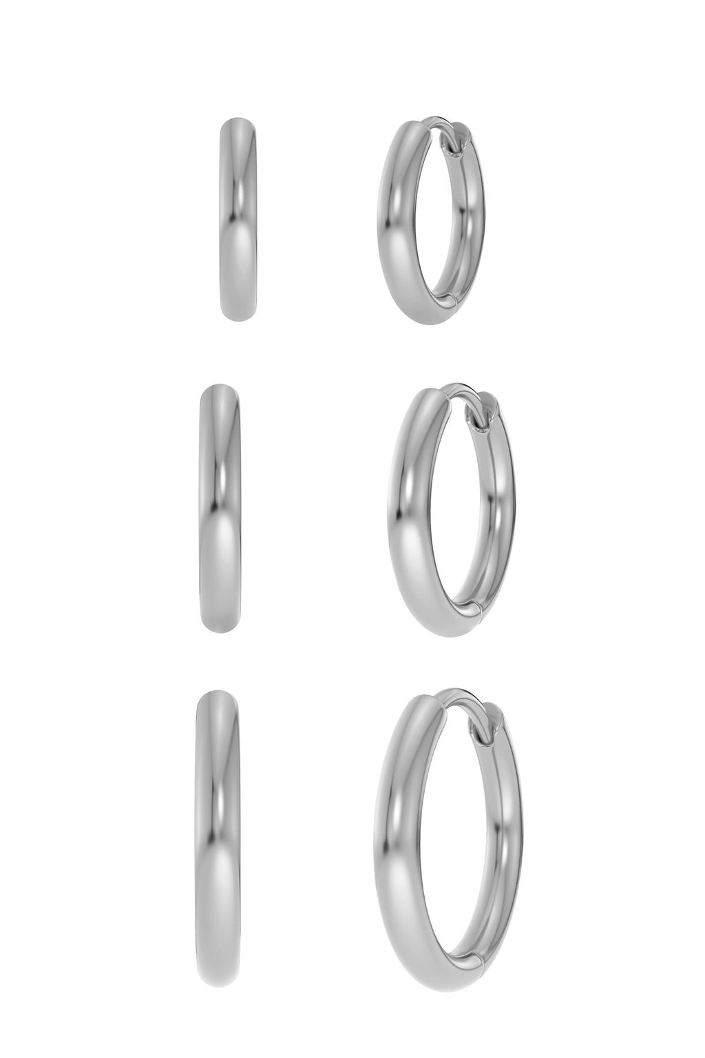 Triple Pair Hoops Steel