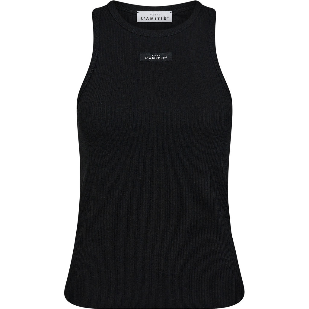 Rib Badge Tank  - black