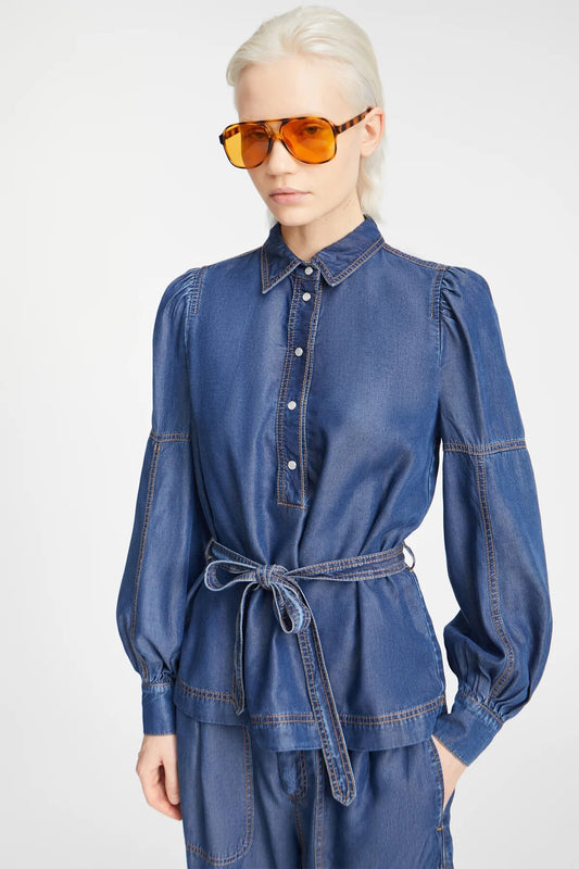 Pikine Topp Tencel Indigo