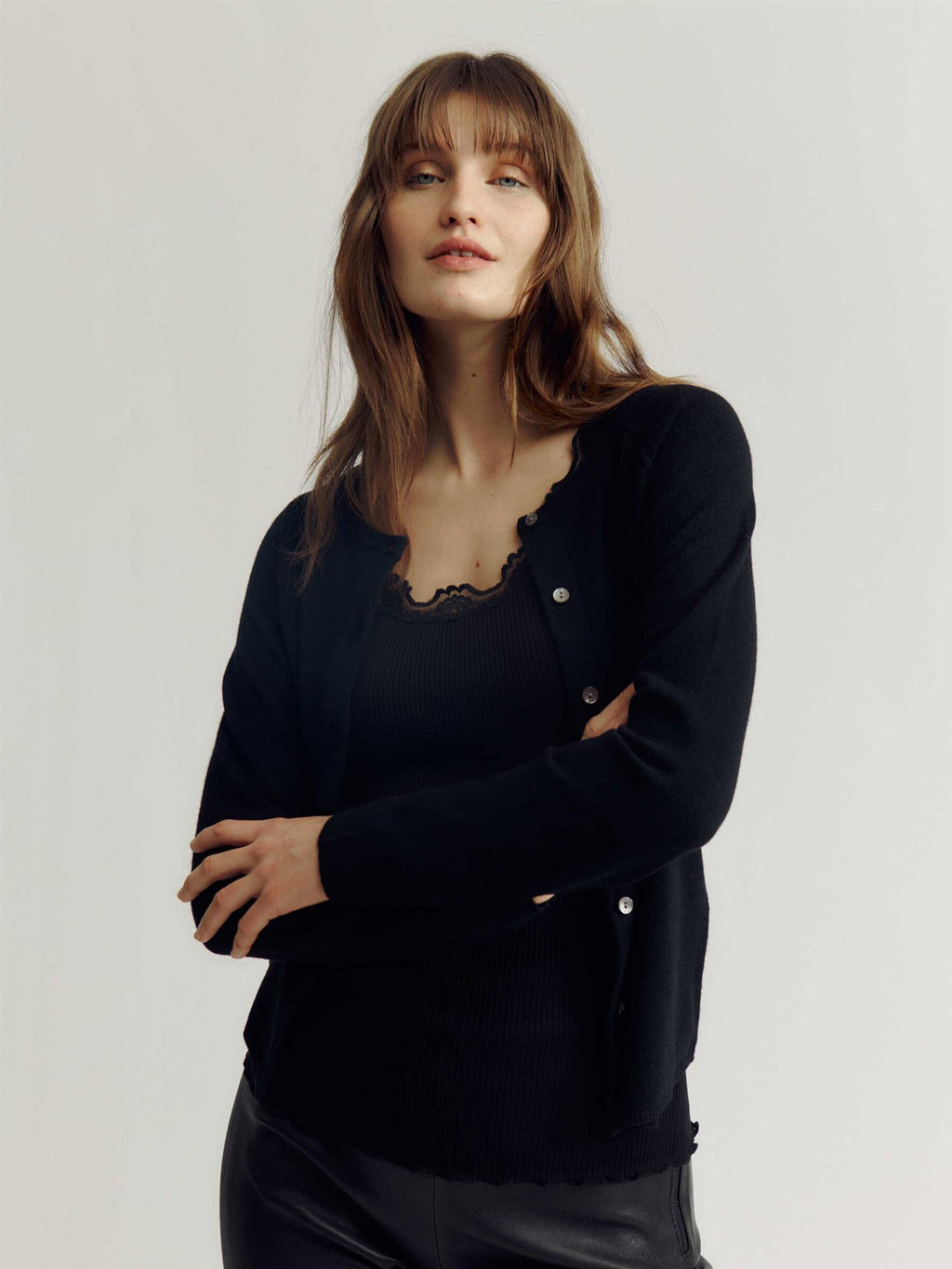 Laica Cashmere Cardigan - black