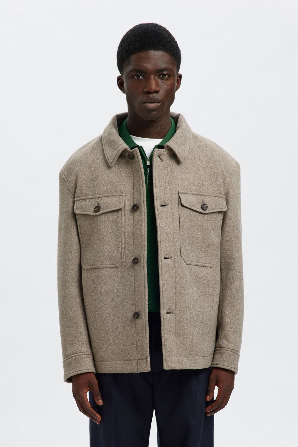 MITCH WOOL BLEND SHACKET