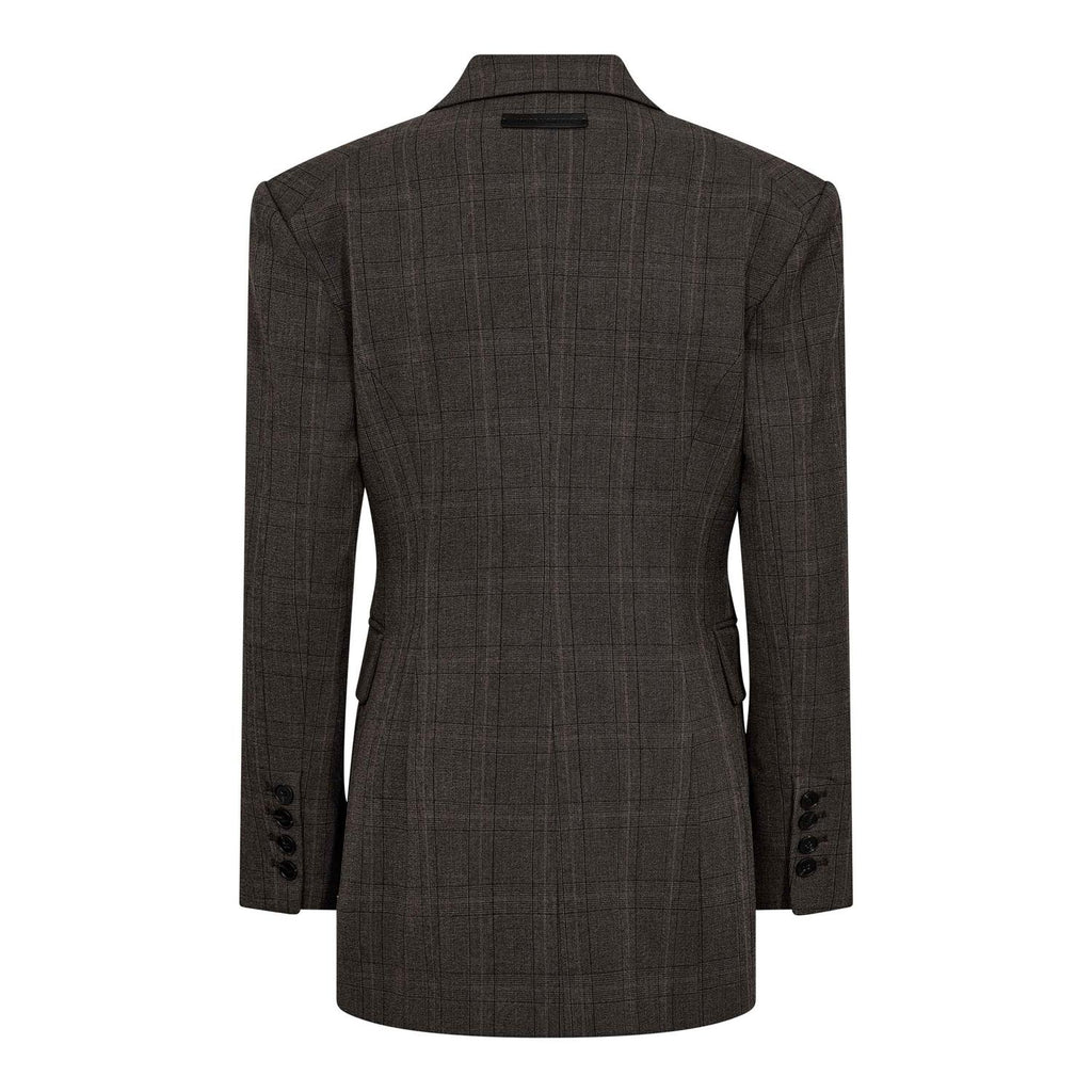 Waist Fit Check Blazer - mocca