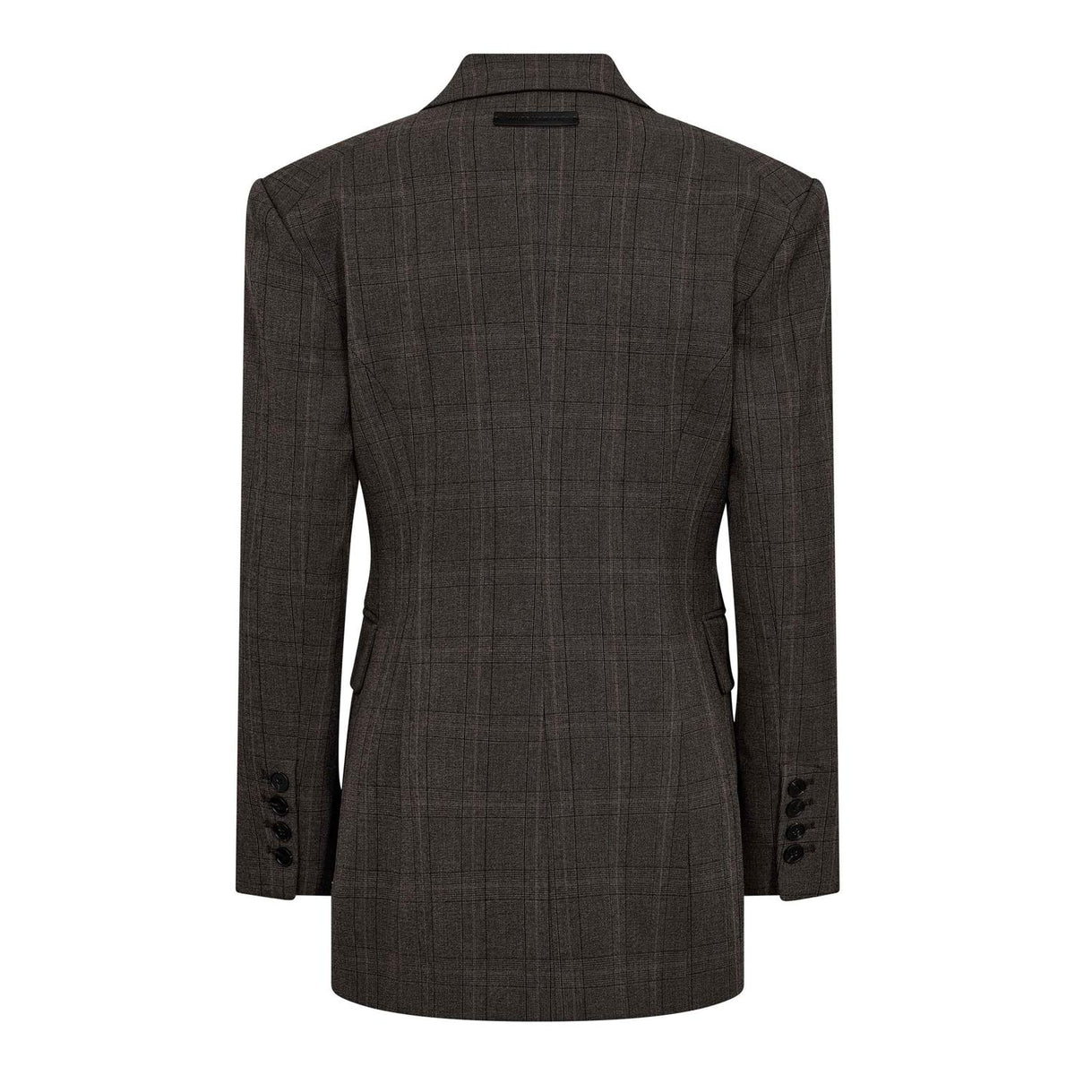 Waist Fit Check Blazer - mocca