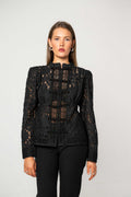 Amora Blouse Noir Net - black