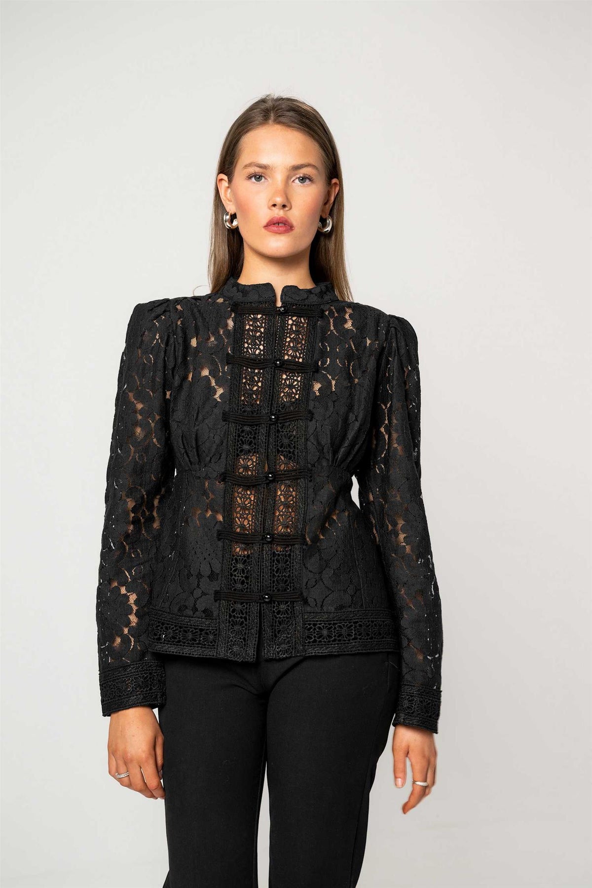Amora Blouse Noir Net - black