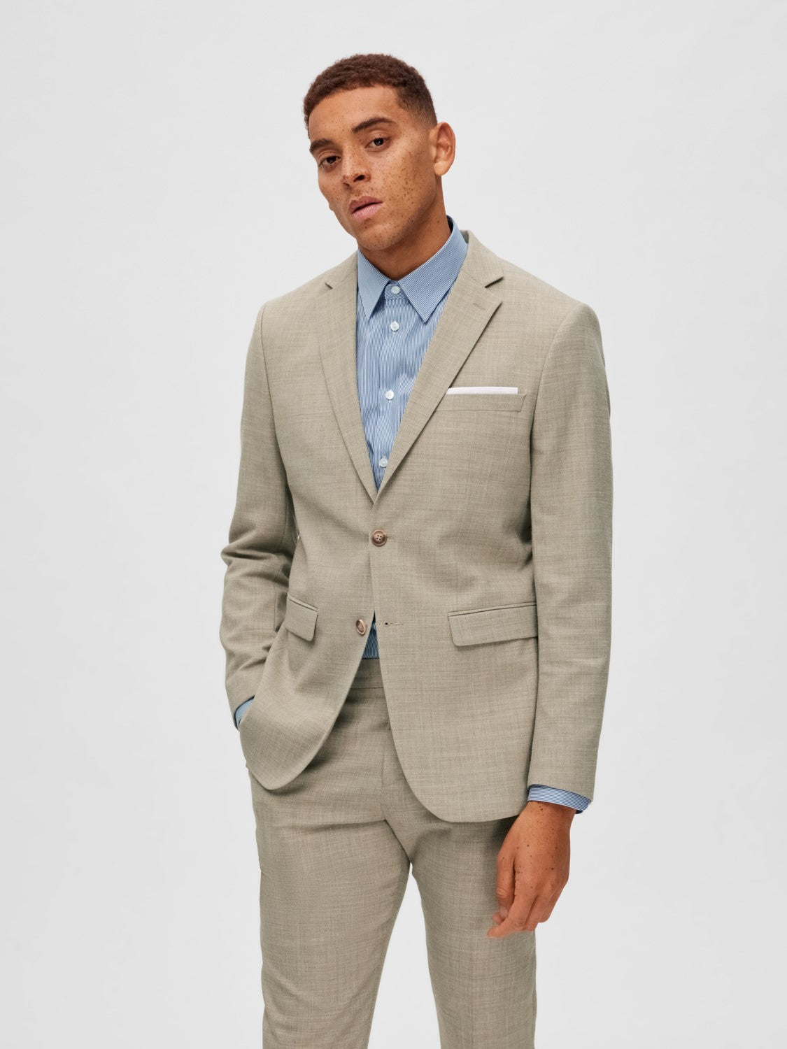 Slim Oasis Linen Blazer Sand