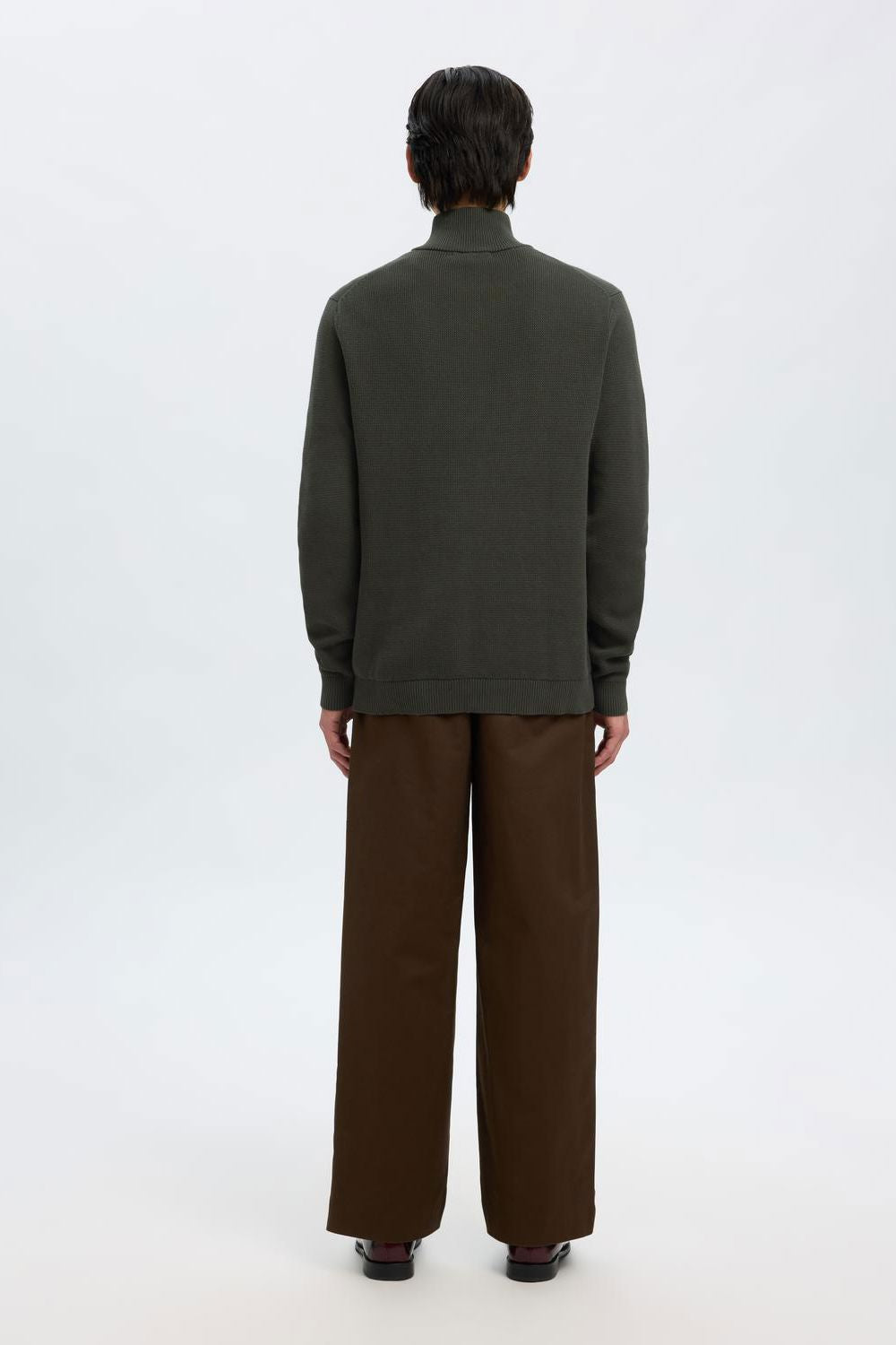 Slmdane Ls Knit Reg Struc Half Zip Noos