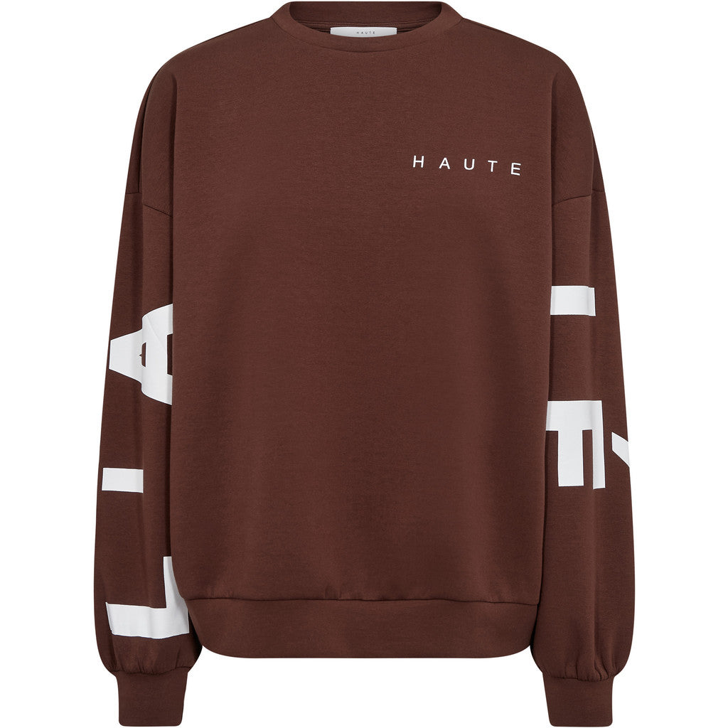 Maxi Split Logo Sweat - brun