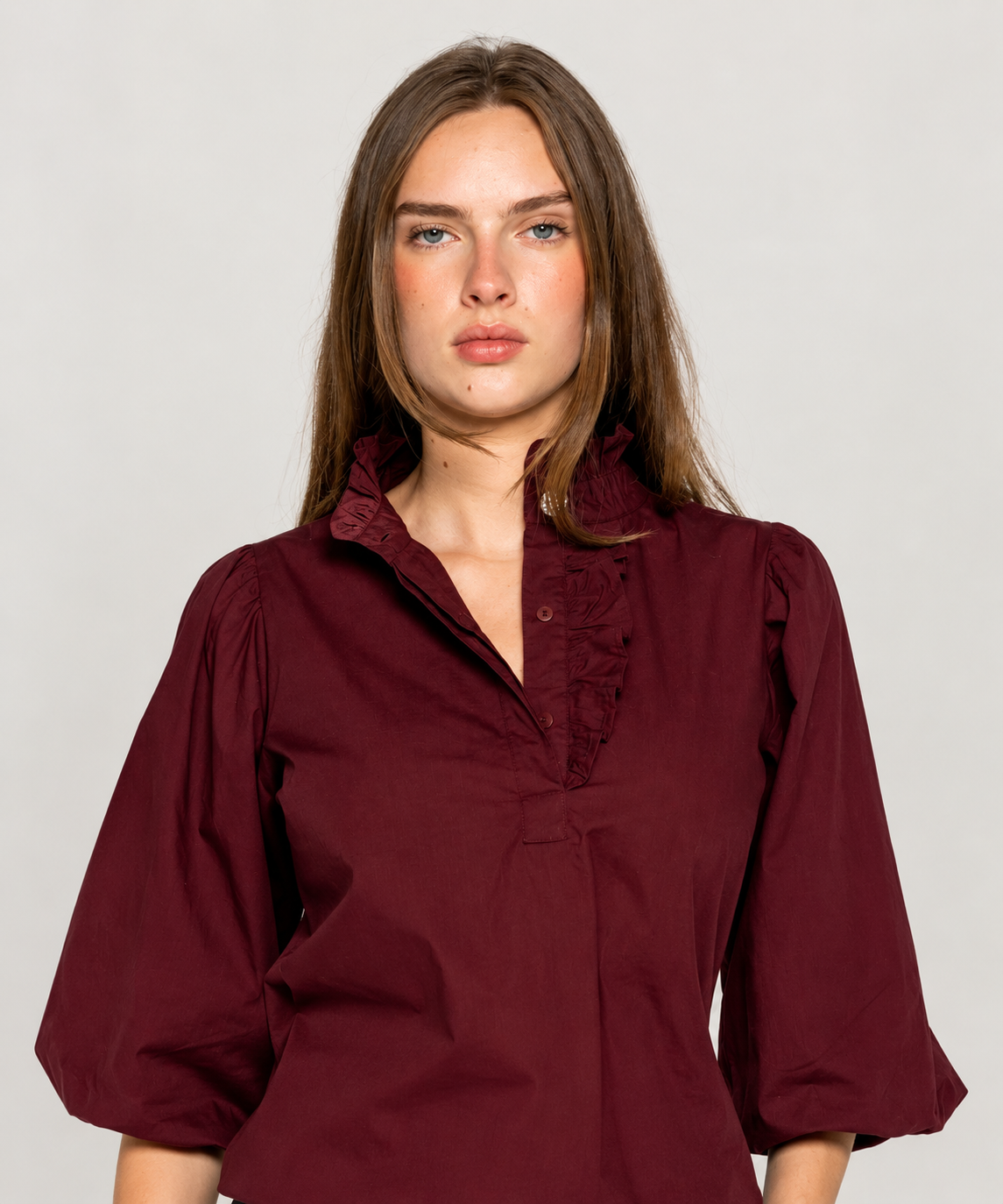 Ella Blouse Rich Maroon