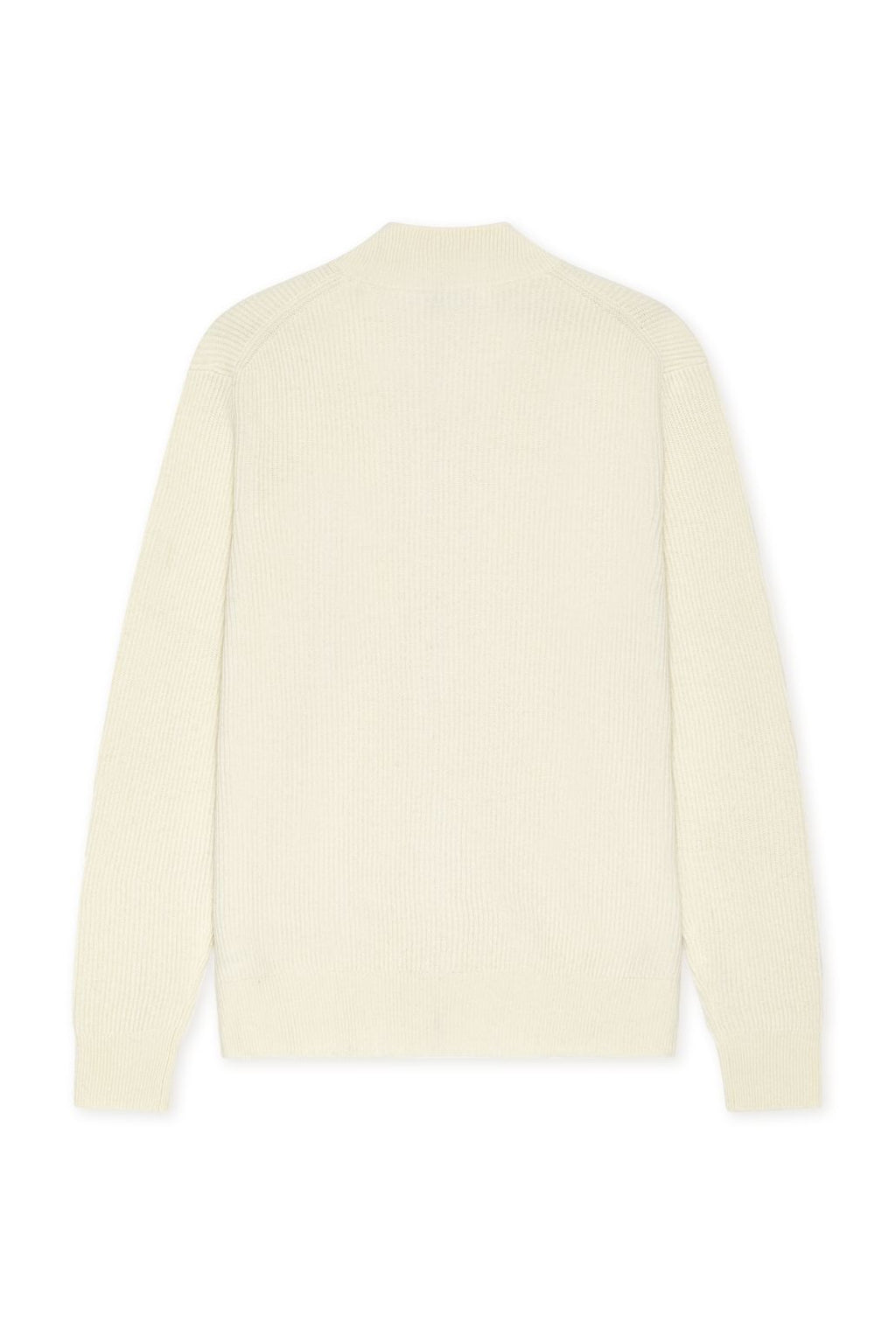 Wool Rib Zipper Knit