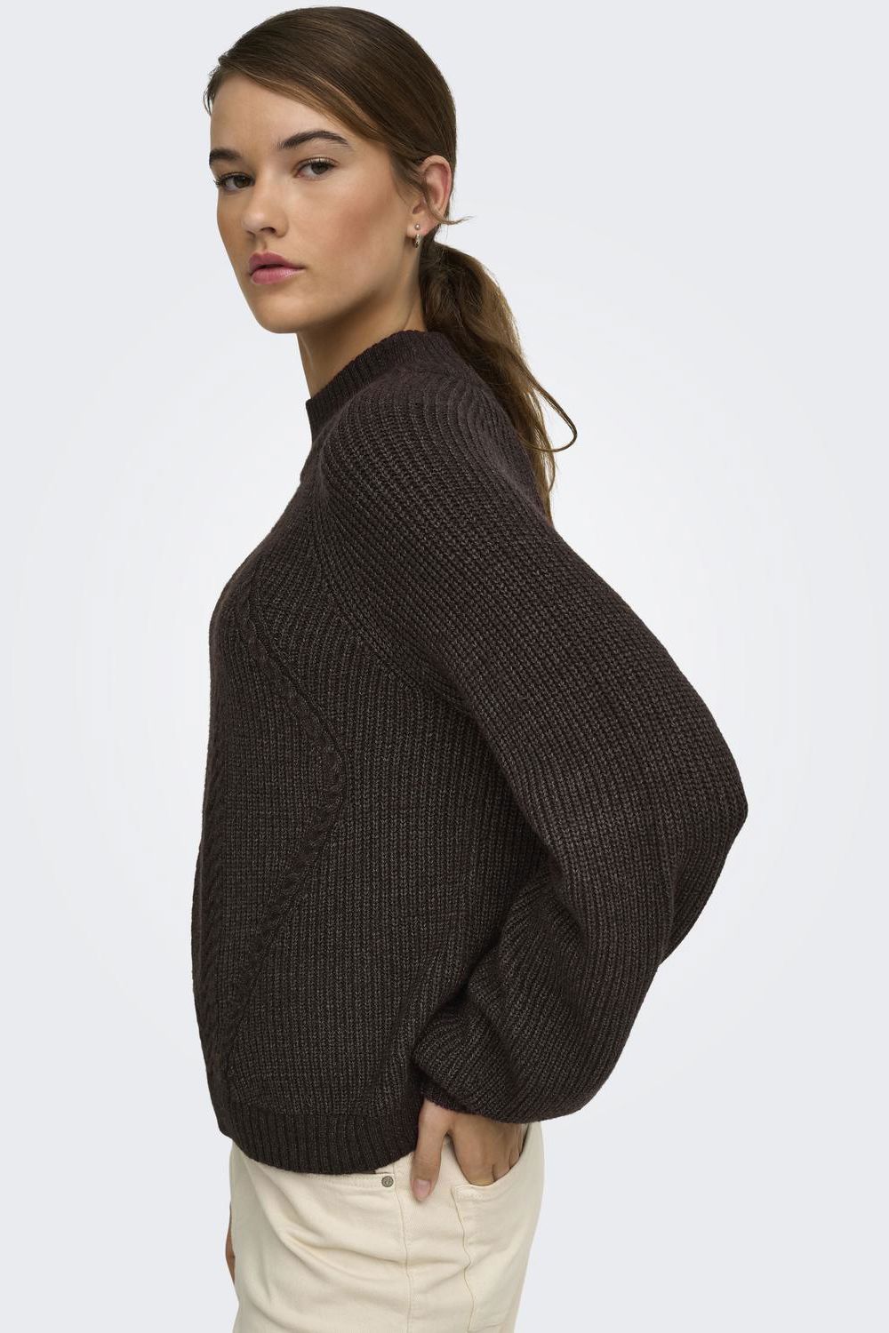Onlkatia Ls Detail Highneck Noos Knt
