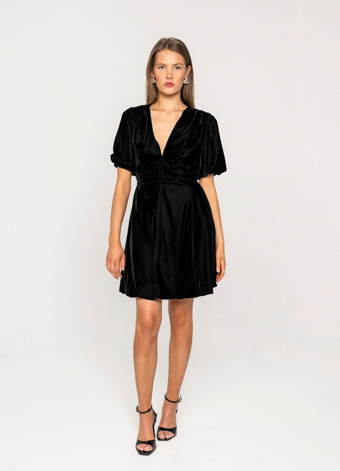 Blake Dress Velvet - Black