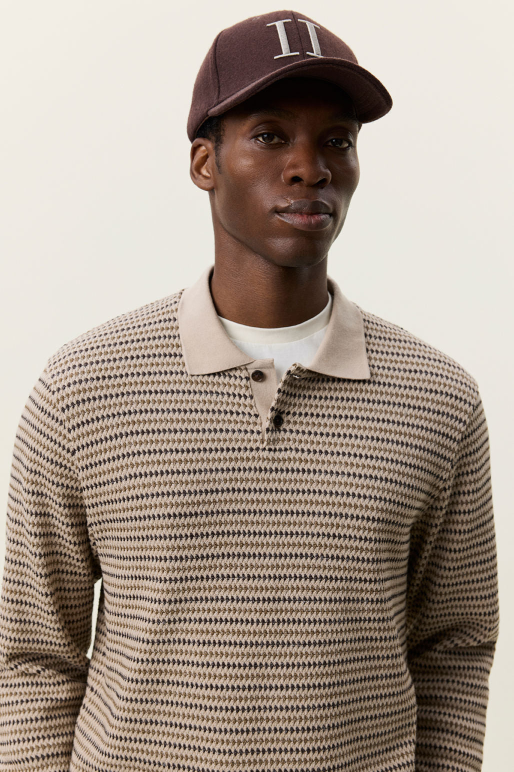 Knitted Stripe Polo