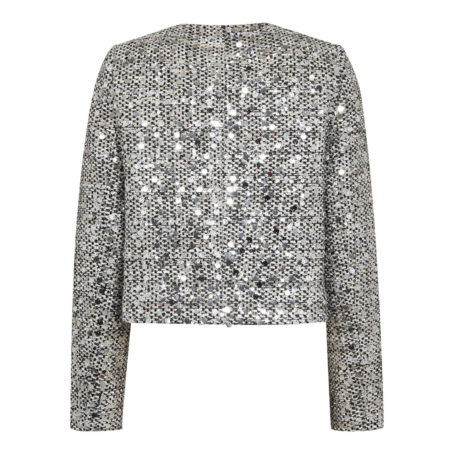 Boucle Sequin Coctail Jacket White Black