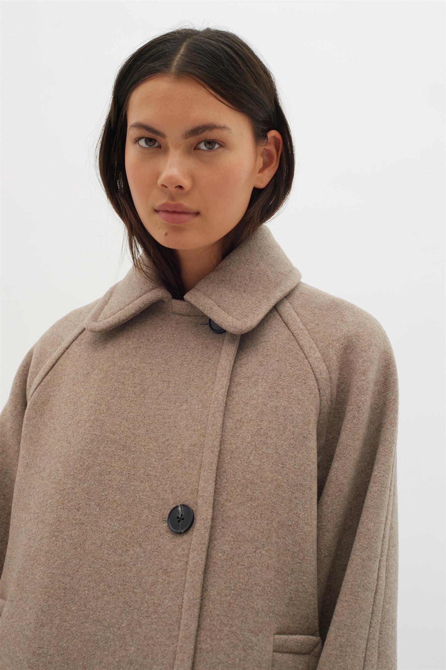 Thora Minona Coat Sandy Grey mel