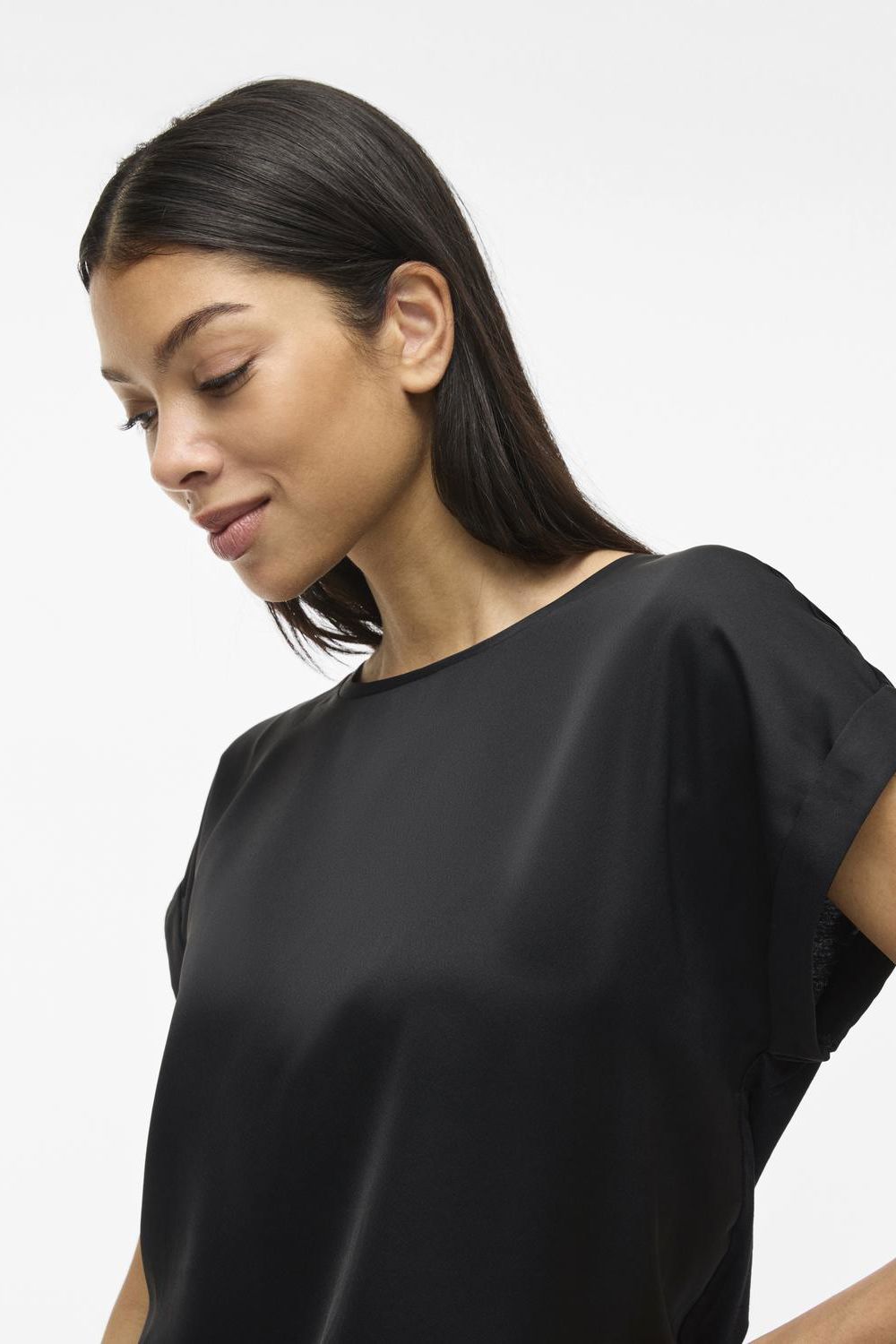 VIELLETTE S/S SATIN TOP - NOOS