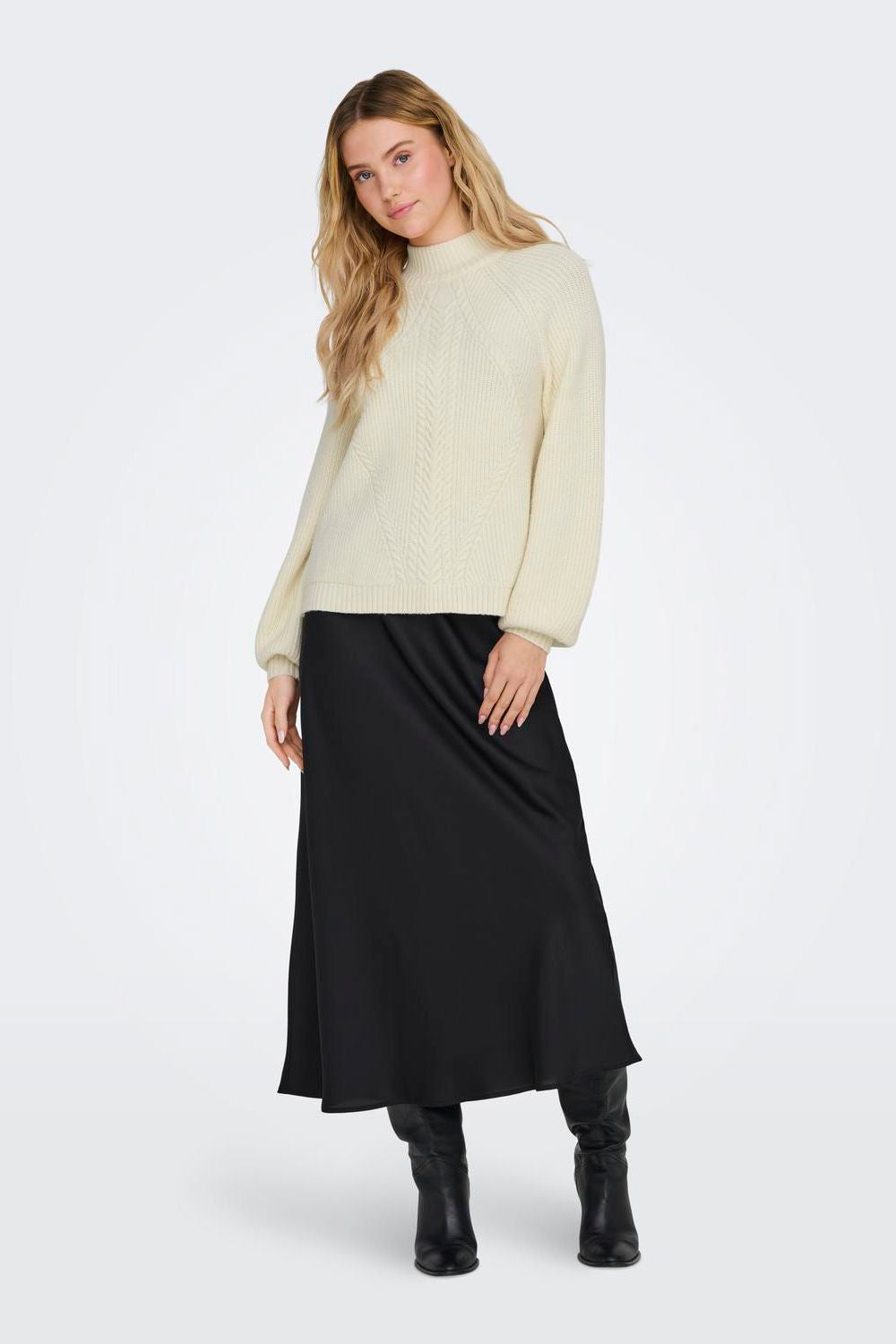 Onlkatia Ls Detail Highneck Noos Knt
