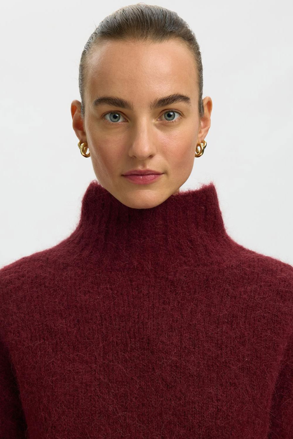 Slwgabriella Ls Knit High Neck Noos