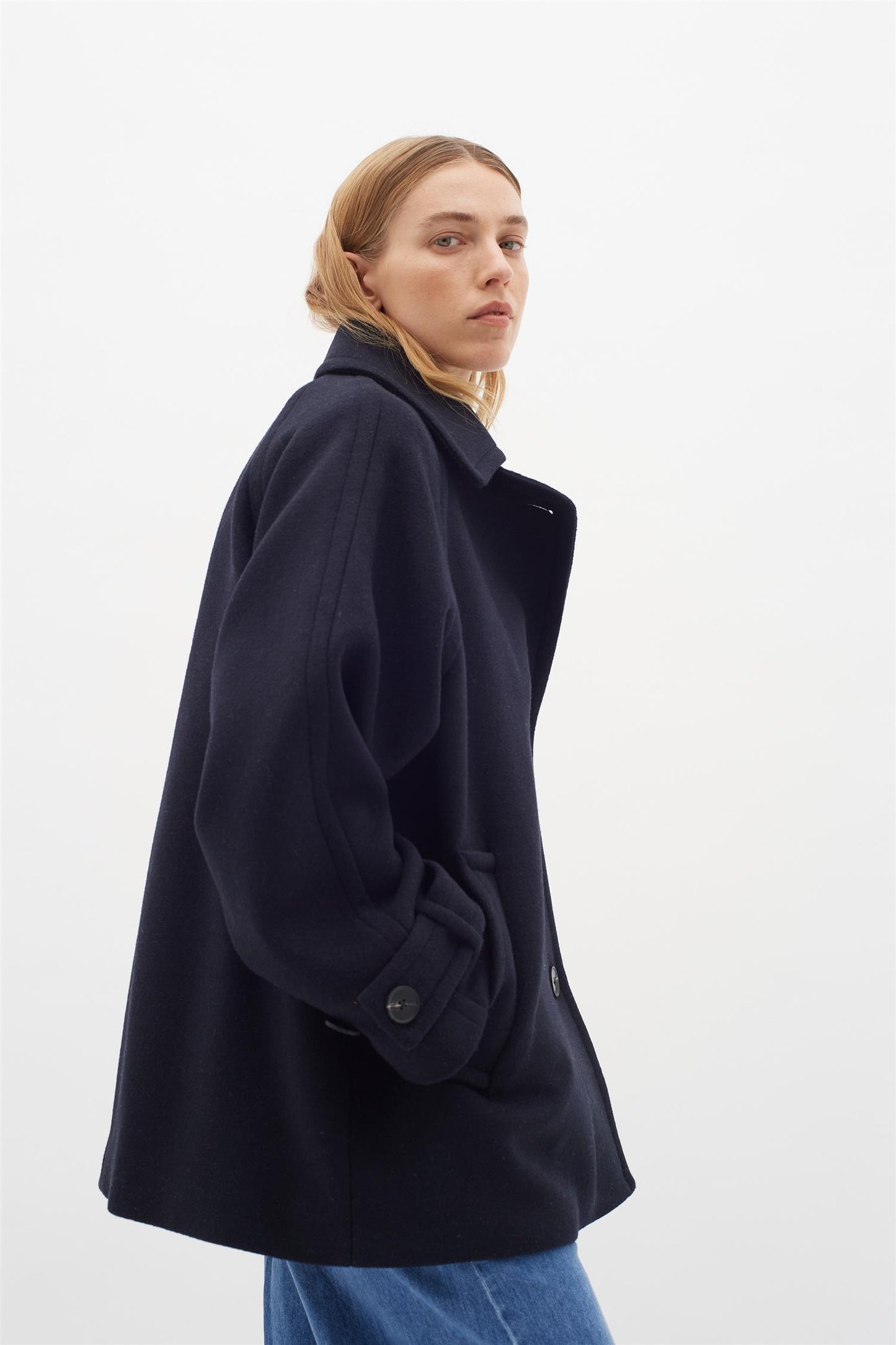 Thora Minona Coat Marine Blue