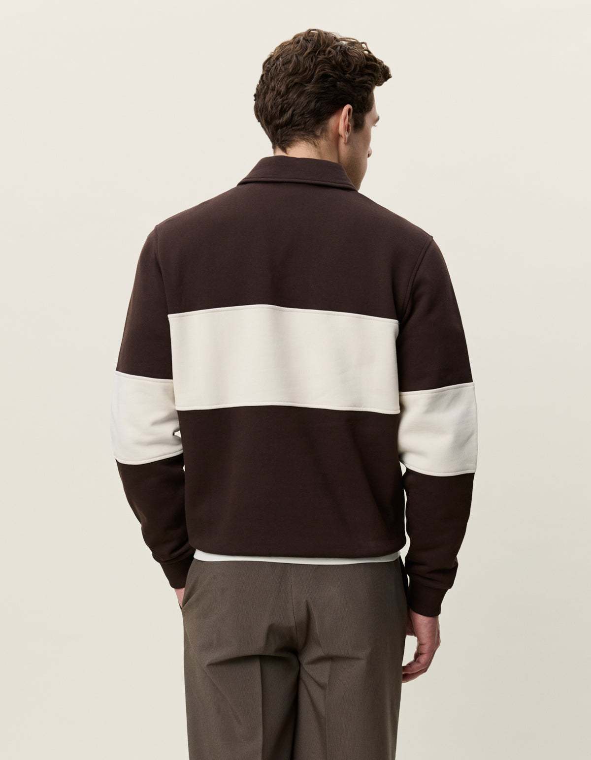 Zipper Rugby Sweatshirt