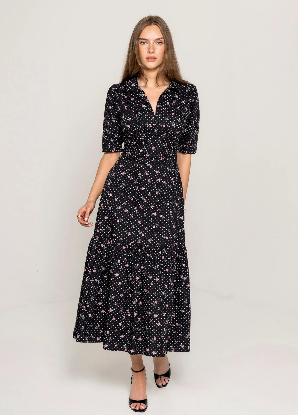 Agatha Dress Polka Bloom