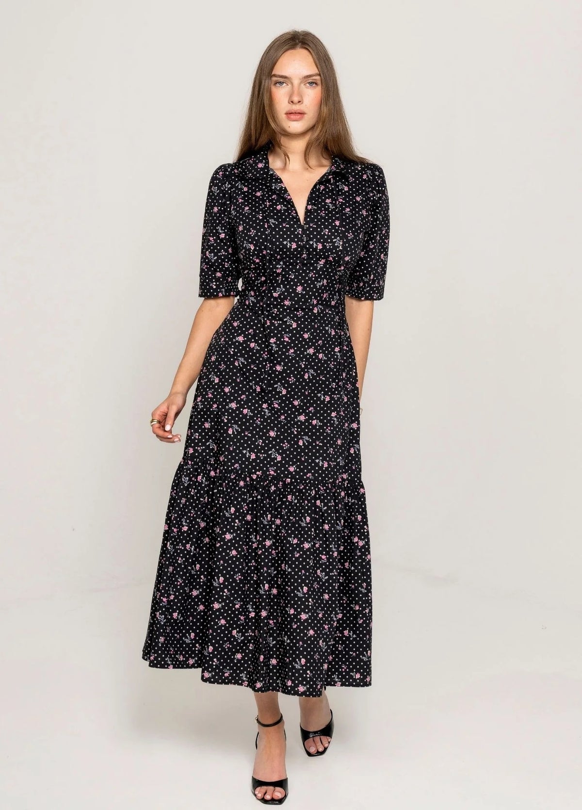 Agatha Dress Polka Bloom