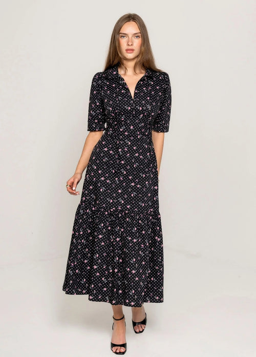 Agatha Dress Polka Bloom
