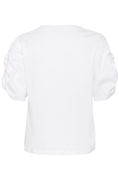 PayanaIW woven trim shirt White