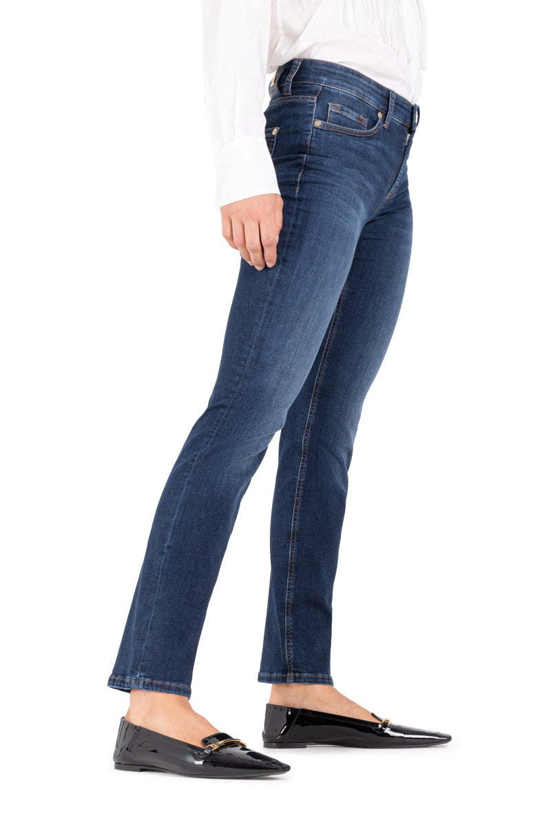 Piper long denim jeans dark used wash