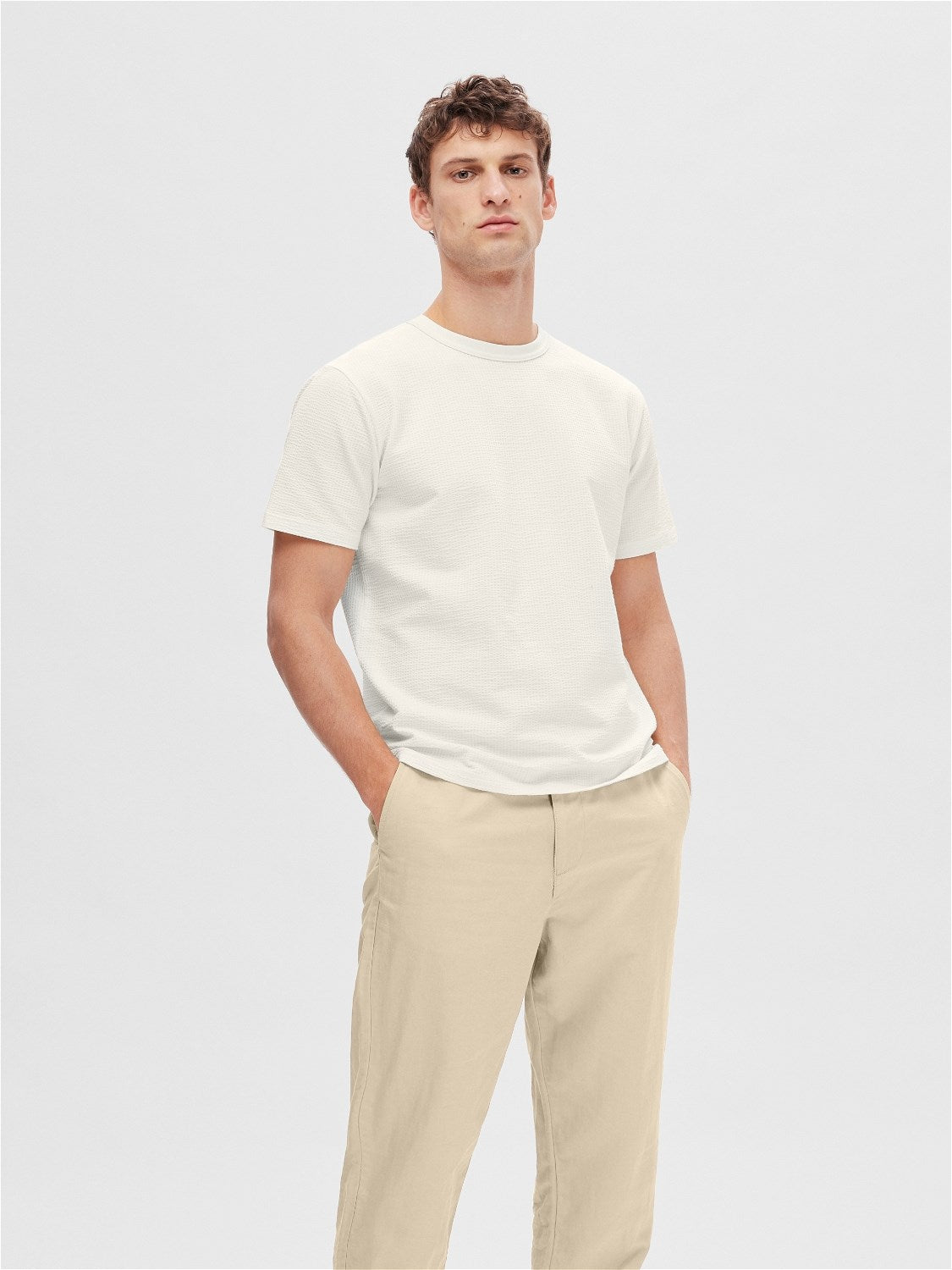 Sander seersucker SS o-neck tee