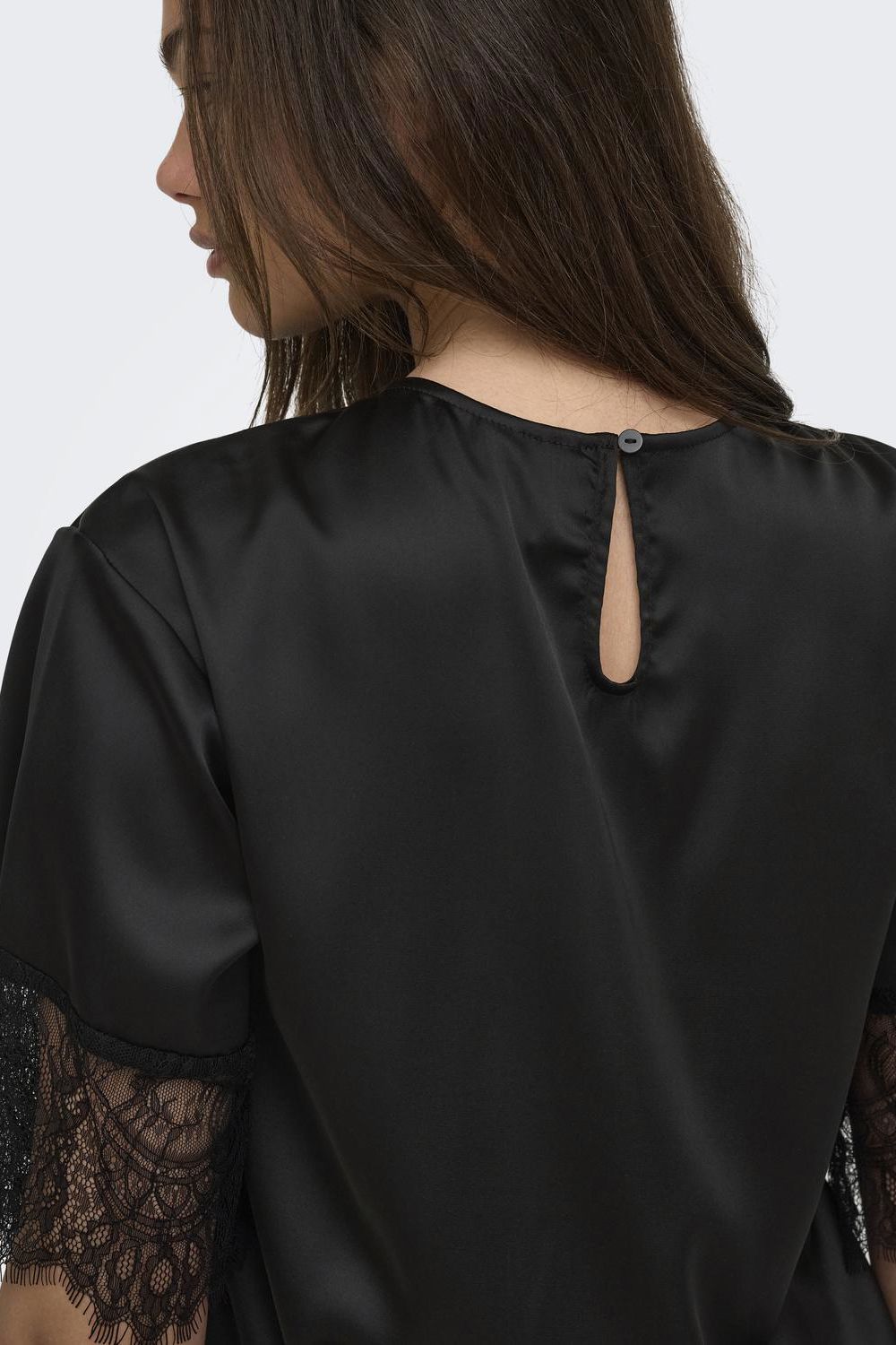 Onlindona 2/4 Satin Lace Top Wvn