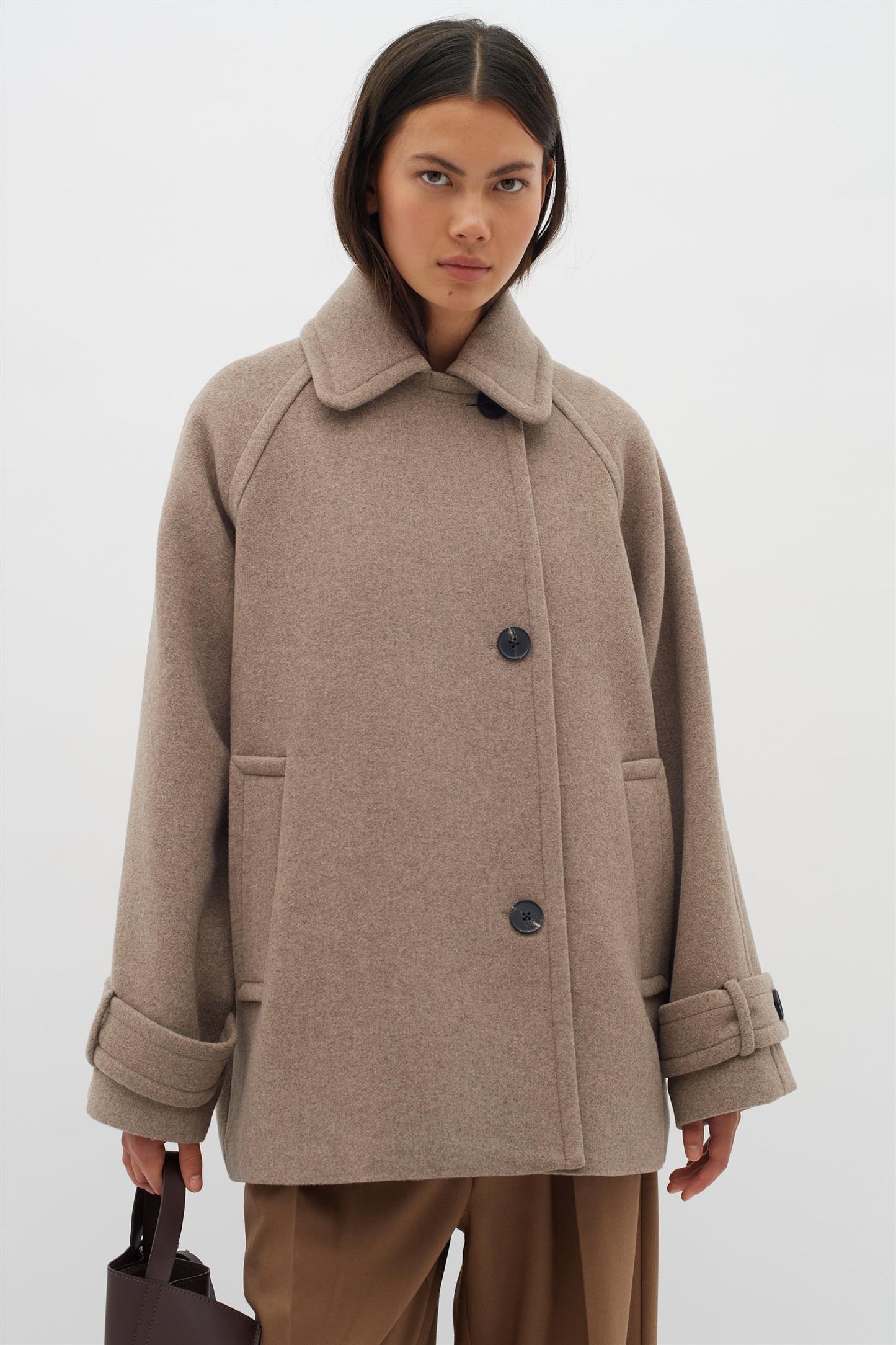 Thora Minona Coat Sandy Grey mel