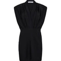 L'egance Crop Drape Dress - Black