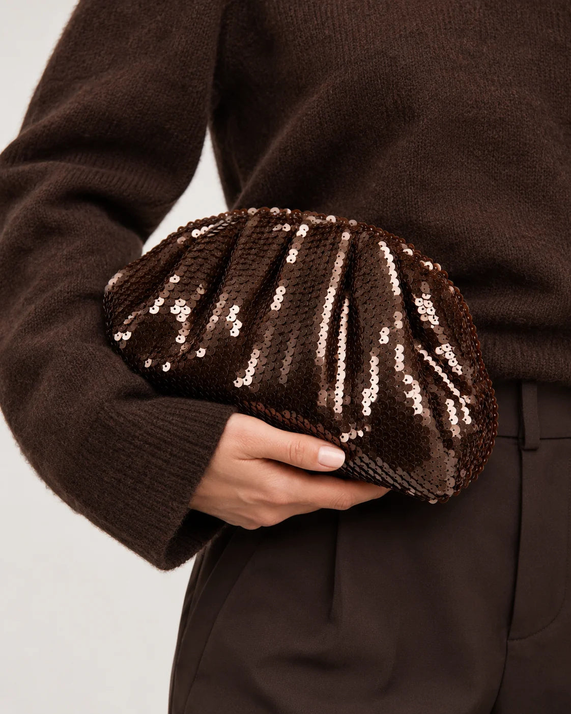 SEQUIN CLUTCH BAG