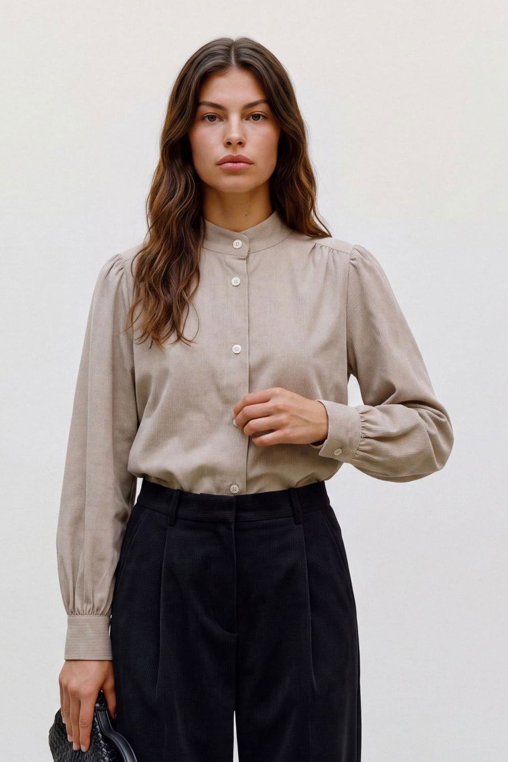 Vmbriar Ls High Neck Shirt Wvn Ret