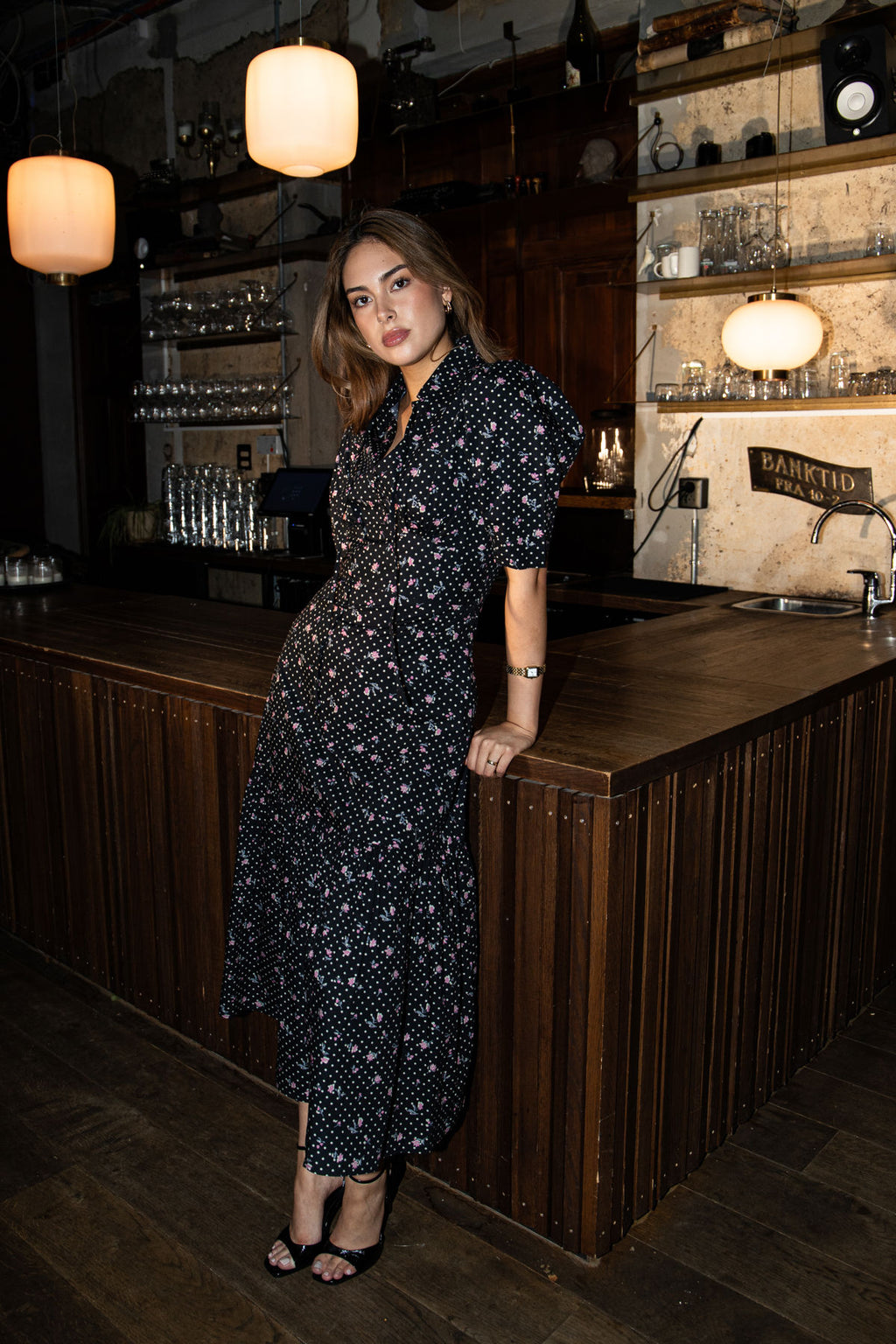 Agatha Dress Polka Bloom