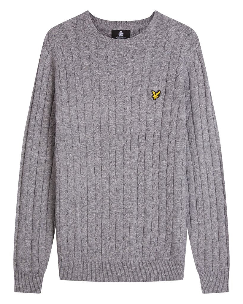 Cable Jumper Jet Mid Grey Marl