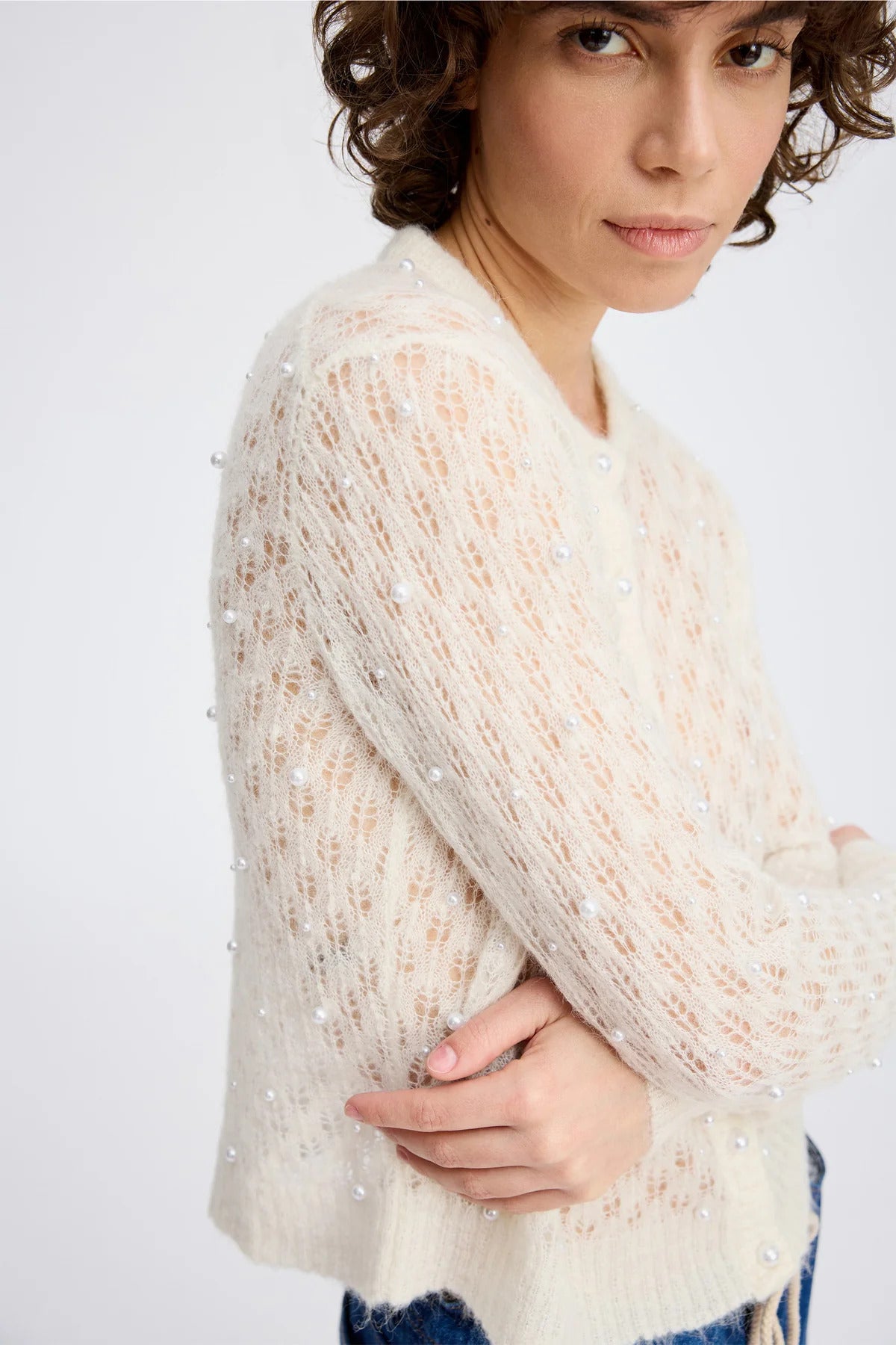 Perl Cardigan Ivory