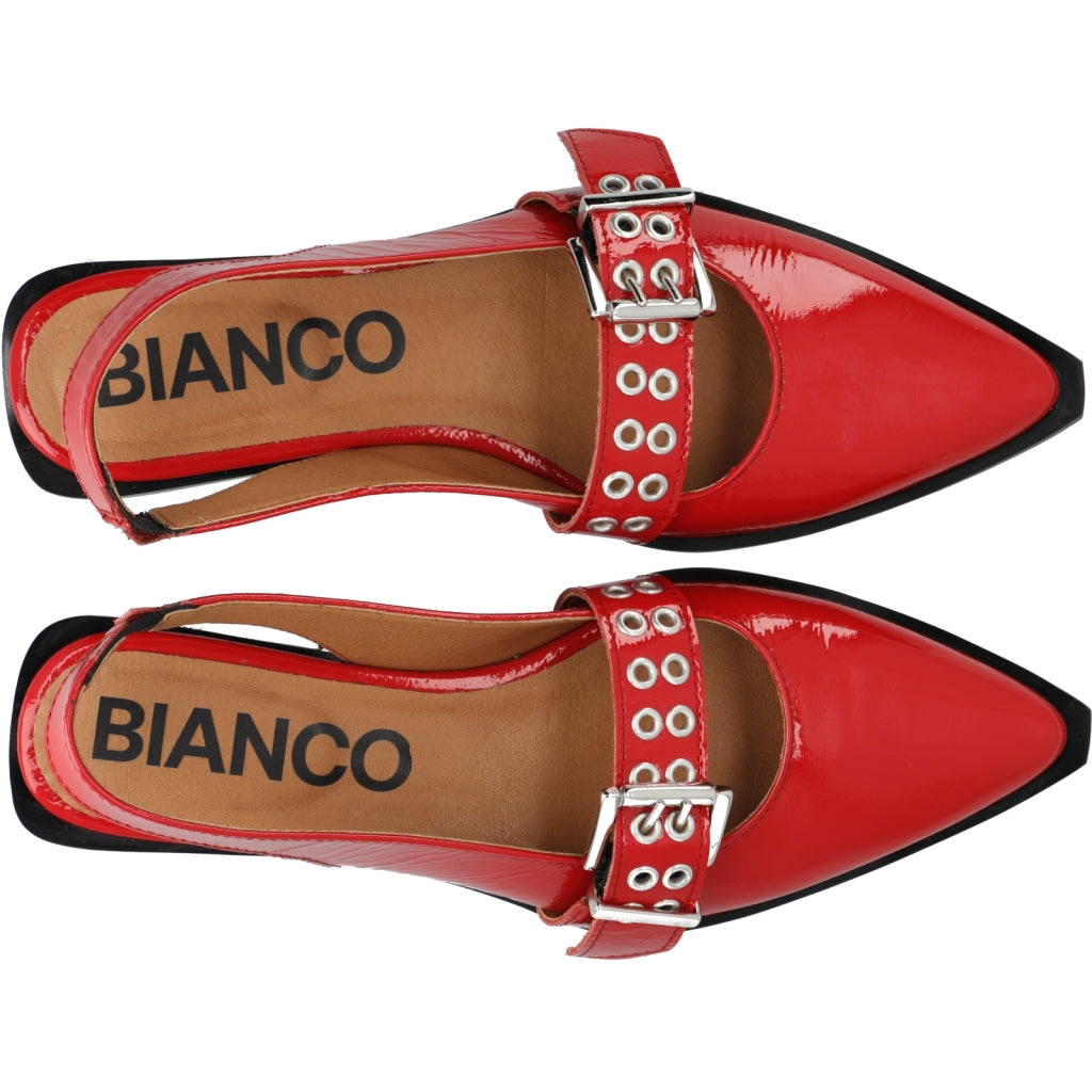 BIAVICTORIA Single Buckle Slingback Leather Red