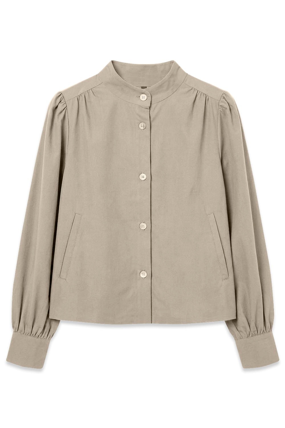 Vmbriar Ls High Neck Shirt Wvn Ret